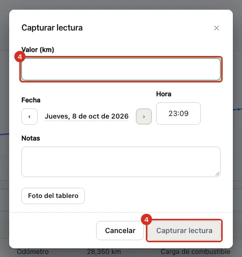 El formulario de la lectura