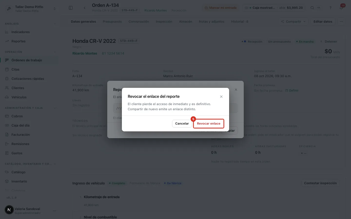 Confirmar la revocación