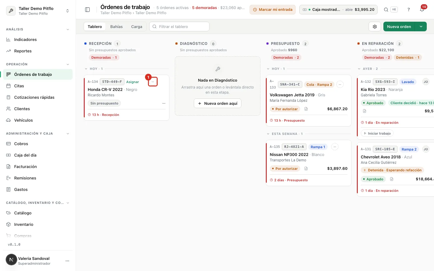 El chip del técnico en la tarjeta